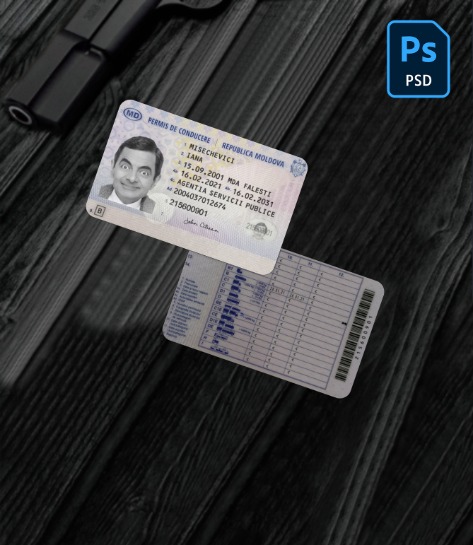 Moldova driving license 2021-present PSD